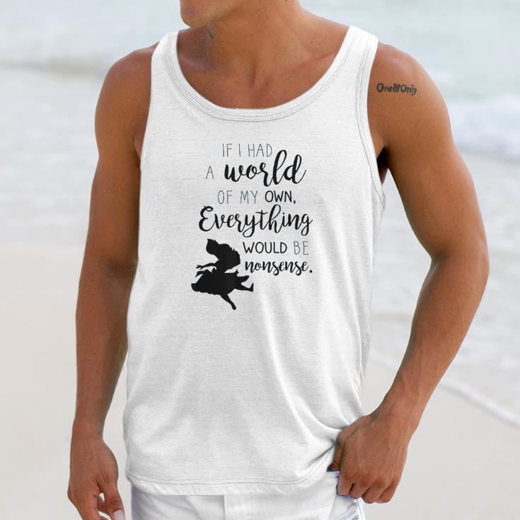 Alice In Wonderland My World Unisex Tank Top Gifts for Her