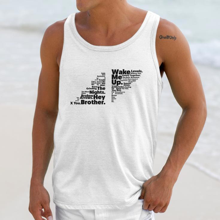 Avicii Logo - Song Names Typography Unisex Tank Top Gifts for Her