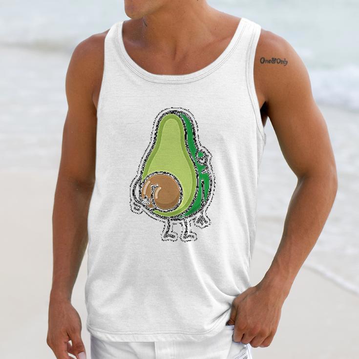 Avocado Seed Fat Funny Vegan Big Scratching Unisex Tank Top Gifts for Her