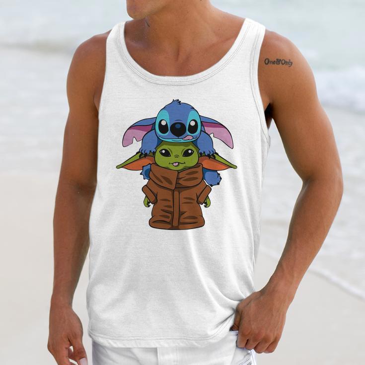 Baby Yoda And Baby Stitch Unisex Tank Top Gifts for Her