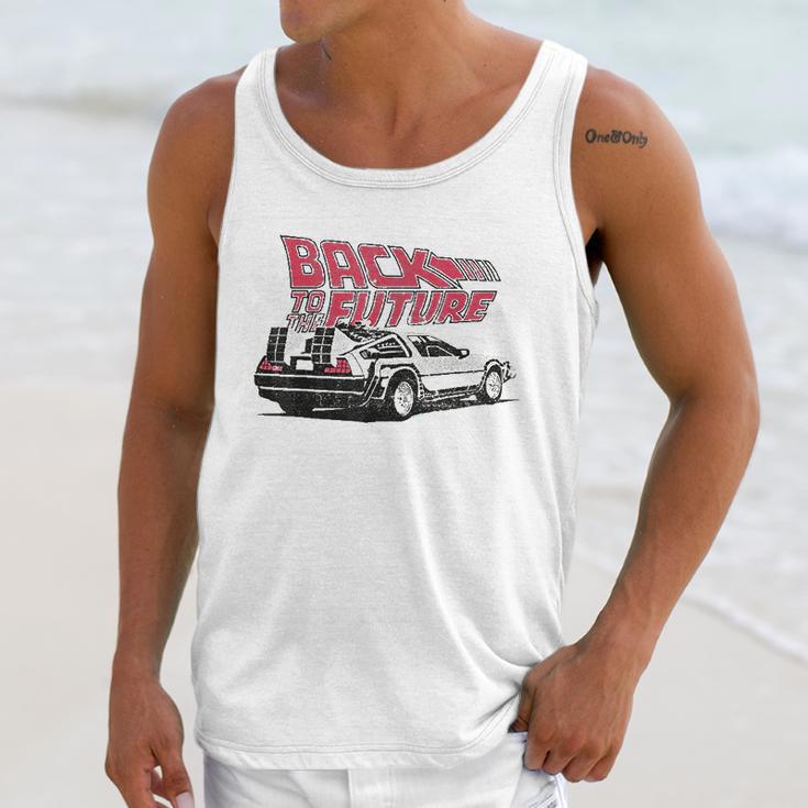 Back To The Future Delorean Graphic Unisex Tank Top Gifts for Her