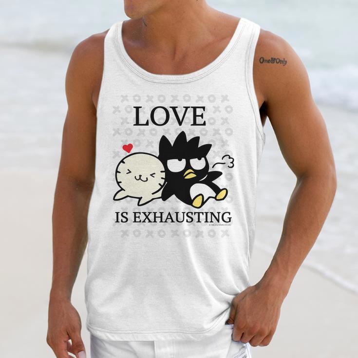 Badtz Maru Love Is Exhausting Valentine Unisex Tank Top Gifts for Her