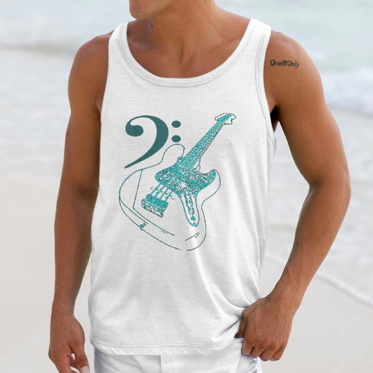 Bass With Clef Neon Bassists Bass Player Unisex Tank Top Gifts for Her