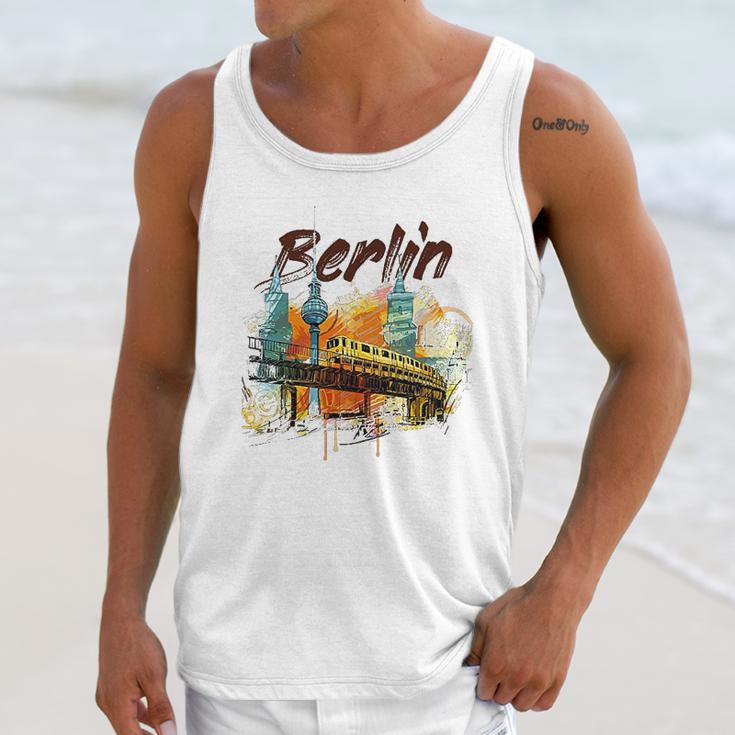 Berlin Landmarks U Bahn Subway Unisex Tank Top Gifts for Her