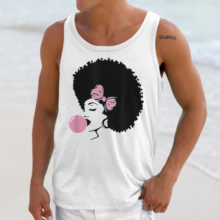 Black Girl With Bubble Gum Unisex Tank Top Gifts for Her