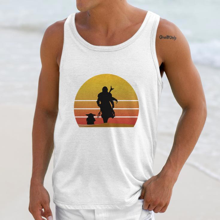 Bounty Hunter And Baby Mandalorian Unisex Tank Top Gifts for Her