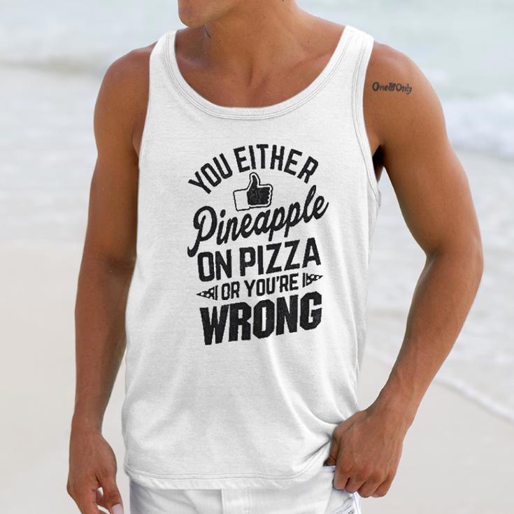 Brisco Brands Like Pineapple Pizza Debate Opinion Funny Unisex Tank Top Gifts for Her