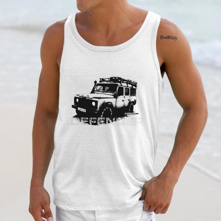 Brown Land Rover Defender Illustation - Autonaut Unisex Tank Top Gifts for Her