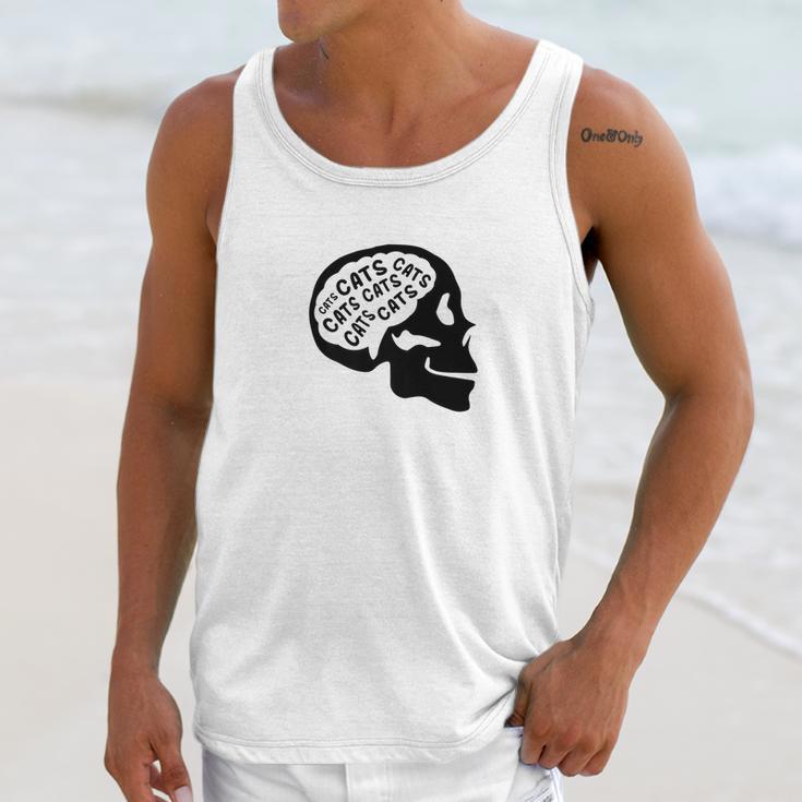 Cats On The Brain Cool Thinking About Cats Unisex Tank Top Gifts for Her