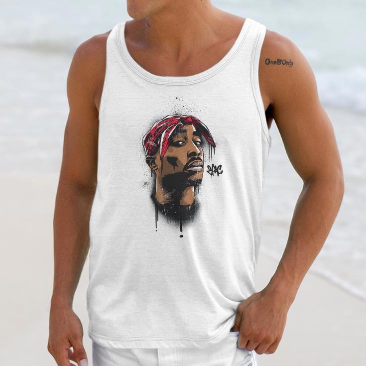 Cool 2Pac Tupac Shakur 3D Hip Hop Rapper Unisex Tank Top Gifts for Her