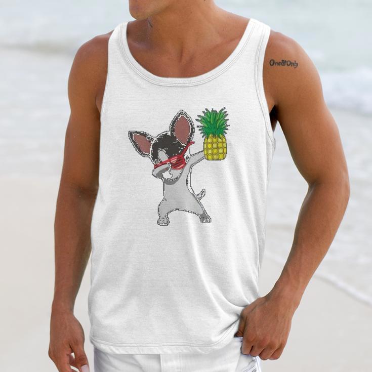 Dabbing Chihuahua Puppy Dog Pineapple Aloha Beach Gift Unisex Tank Top Gifts for Her