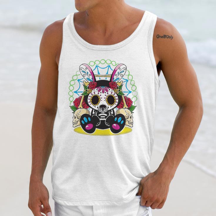 Day Of The Dead Dia De Los Muertos Bunny Sugar Skull Unisex Tank Top Gifts for Her