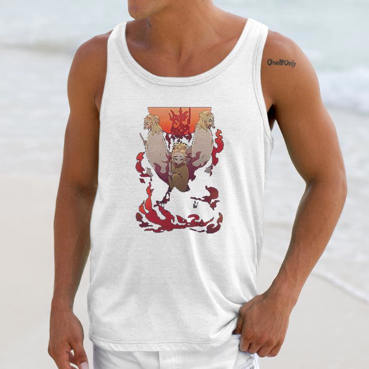 Demon Slayer Men On Fire Unisex Tank Top Gifts for Her