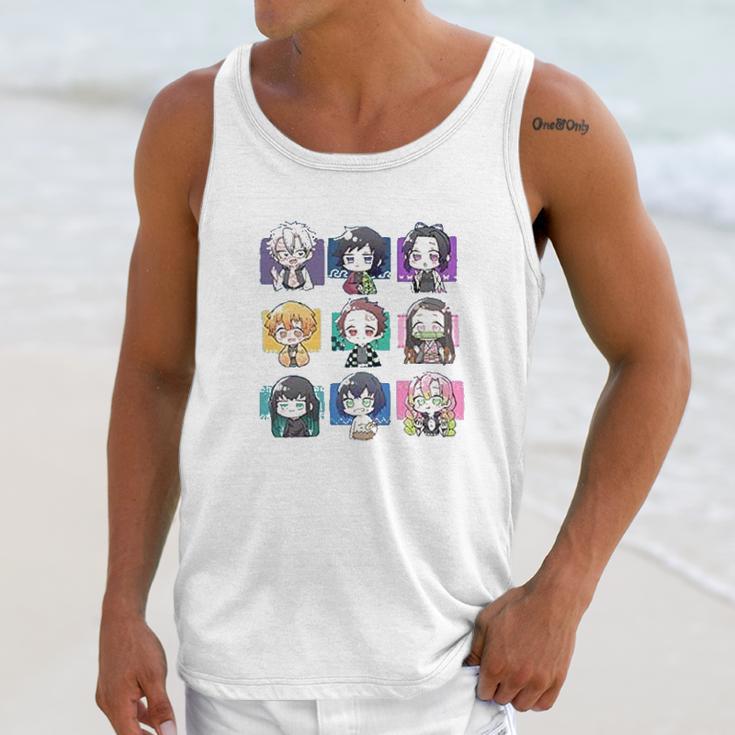 Demon Slayer Giyuu Nezuko Tanjirou Zenitsu Inosuke Rengoku Cosplay Unisex Tank Top Gifts for Her