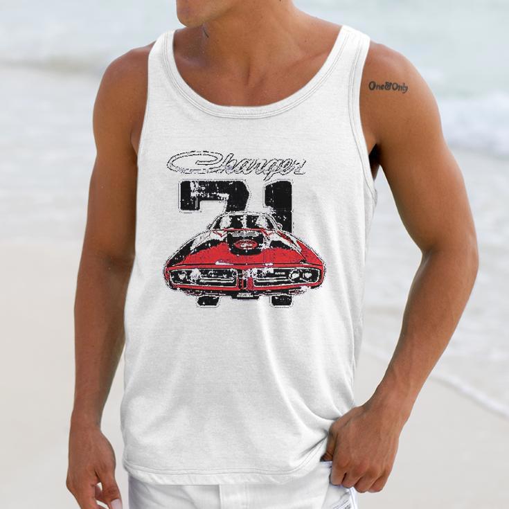 Dodge Charger 71 Distressed American Classic Muscle Car Unisex Tank Top Gifts for Her