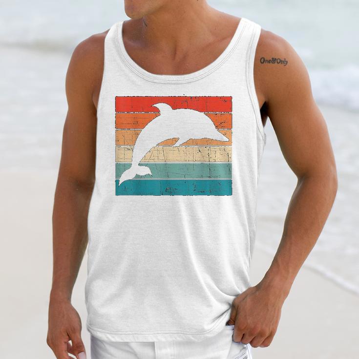 Dolphin Retro Vintage Unisex Tank Top Gifts for Her