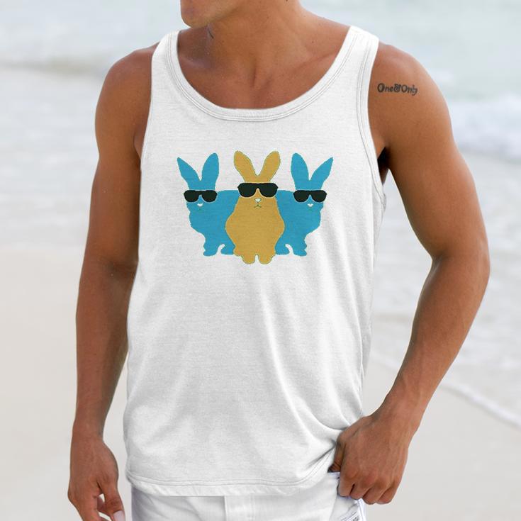 Easter Bunny Hip Trio Bunnies Funny Unisex Tank Top Gifts for Her