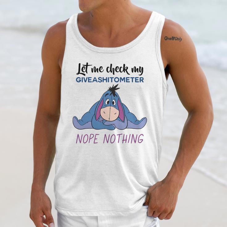 Eeyore Let Me Check My Giveashitometer Nope Nothing Unisex Tank Top Gifts for Her