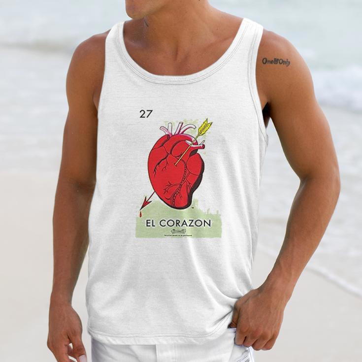 El Corazon Heart Loteria Card Mexican Bingo Unisex Tank Top Gifts for Her