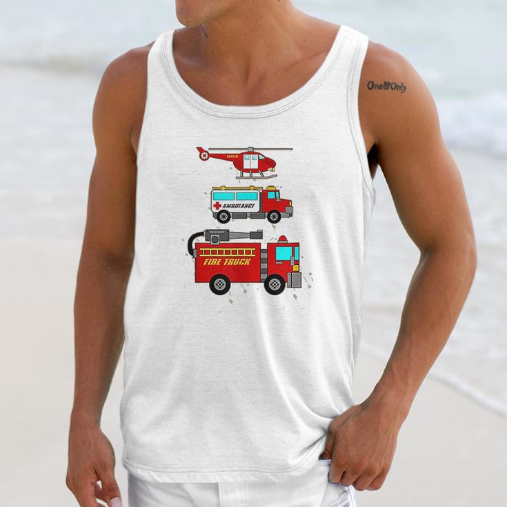 Ems Fire Truck Ambulance Rescue Helicopter Unisex Tank Top Gifts for Her