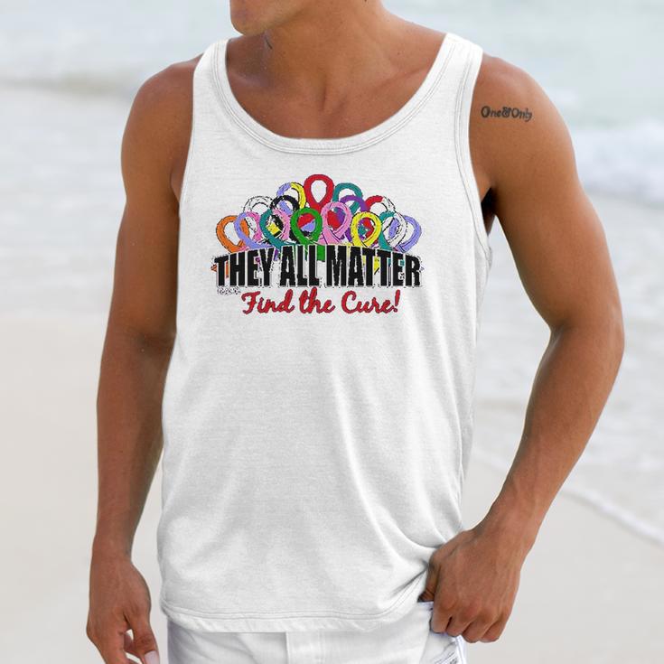 Fight Like A Girl They All Matter Find The Cure Unisex Tank Top Gifts for Her