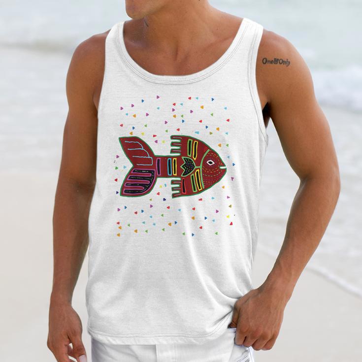 Fish Inspired By Kuna Artwork Of PanamaUnisex Tank Top Gifts for Her