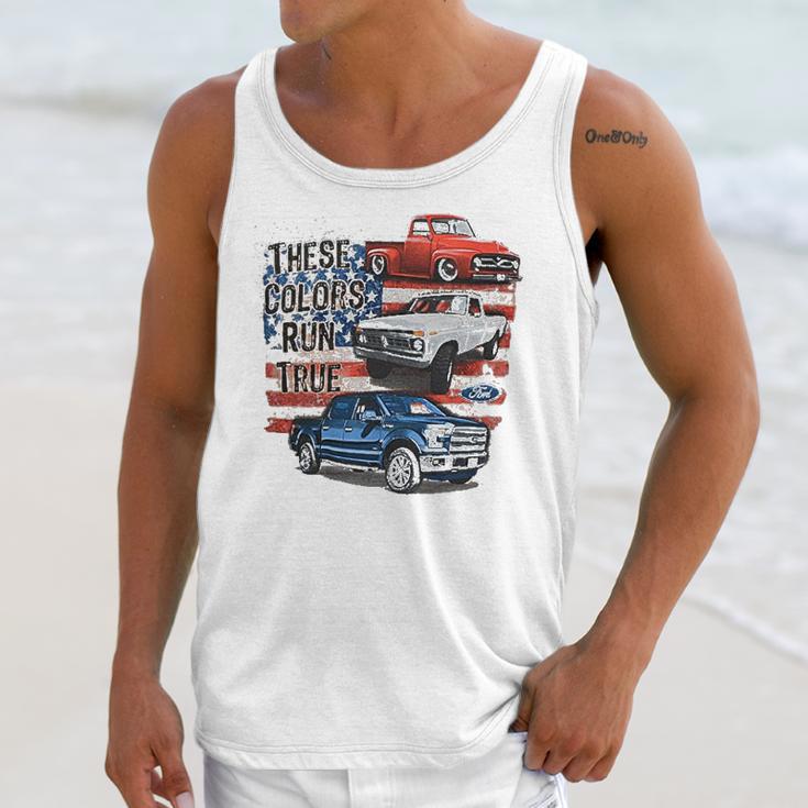 Ford 100Th Anniversary Red White Blue Trucks Unisex Tank Top Gifts for Her