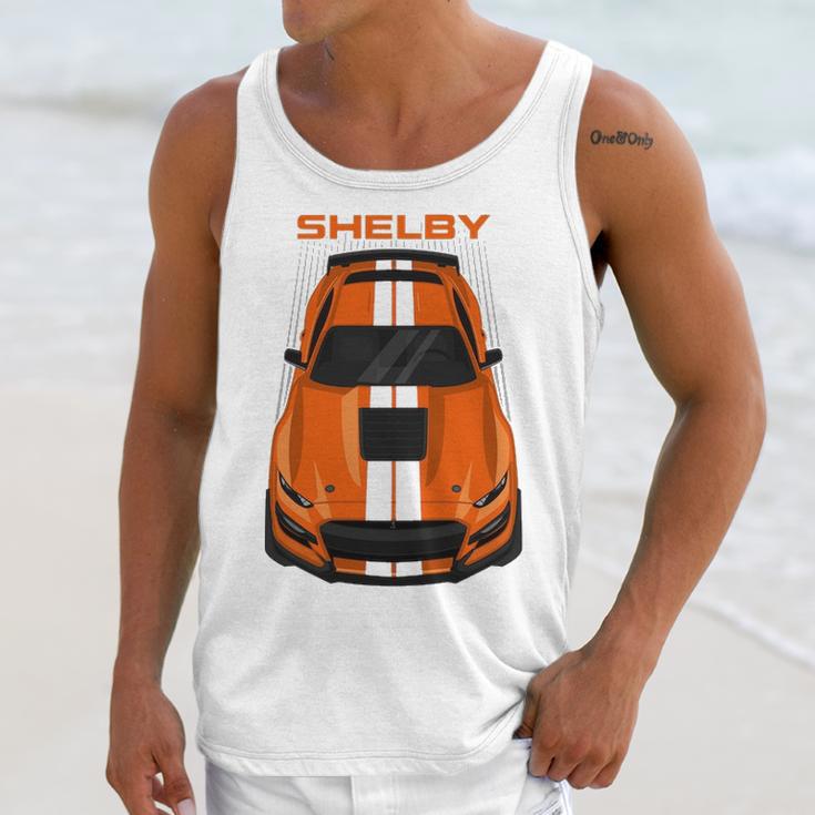 Ford Mustang Shelby Gt500 2020 2021 Twister Orange White Stripes Unisex Tank Top Gifts for Her