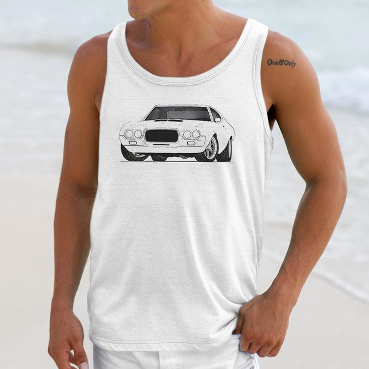 Ford Torino 1972 White Car Unisex Tank Top Gifts for Her