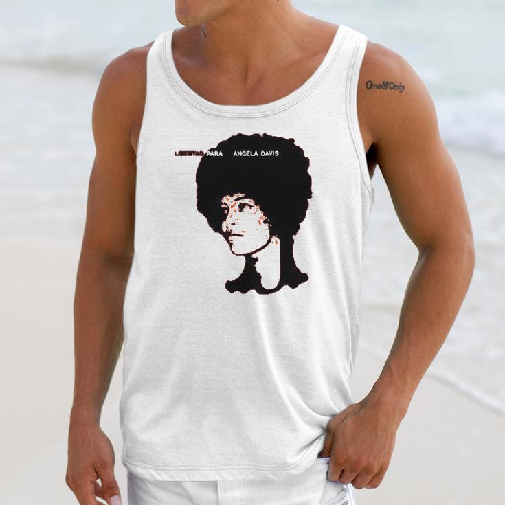 Free Angela Davis Libertad Unisex Tank Top Gifts for Her