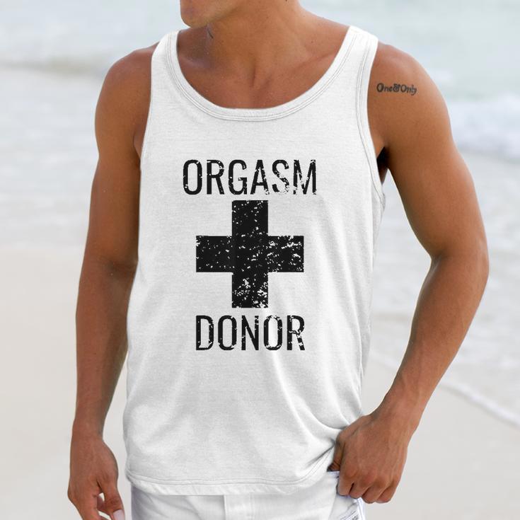 Funny Donor Humour Orgasim Donor Unisex Tank Top Gifts for Her