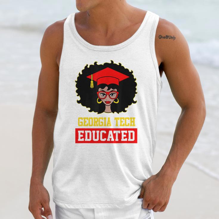 Georgia Tech Educated Black Girl Graduate University Black History Month Proud Black Gift Unisex Tank Top Gifts for Her