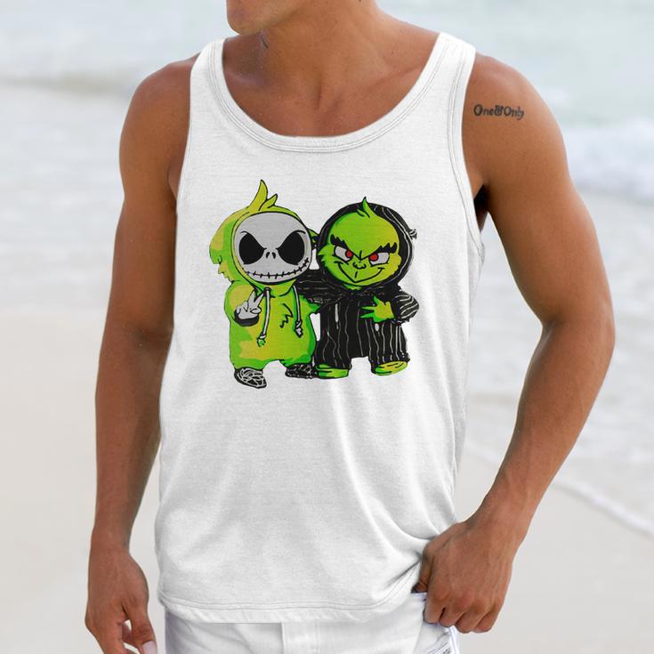 Grinch And Jack Skellington Unisex Tank Top Gifts for Her