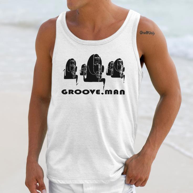 Groove Man-Jazz Musicians T-Shirts - Mens T-Shirt By American Apparel Unisex Tank Top Gifts for Her