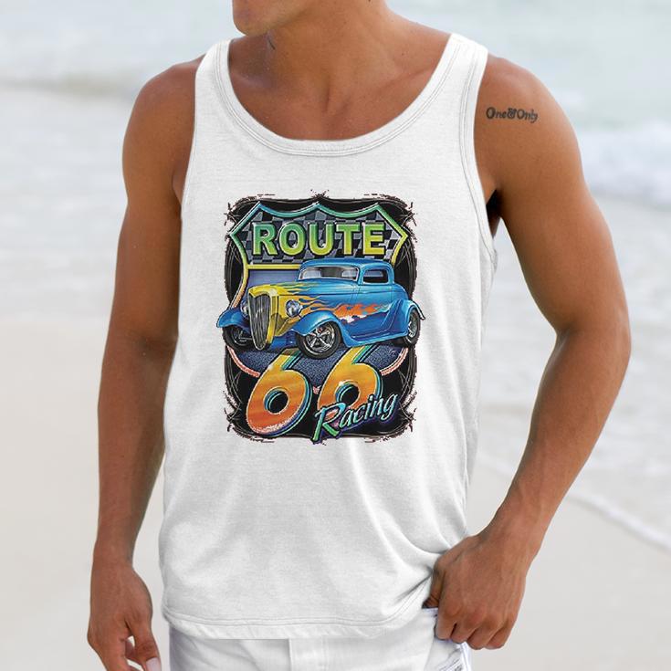 Hot Rod Route 66 Sign Unisex Tank Top Gifts for Her