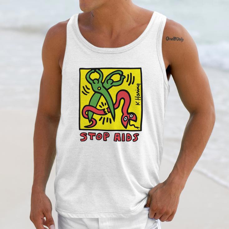 Keith Haring Stop Aids Unisex Tank Top Gifts for Her