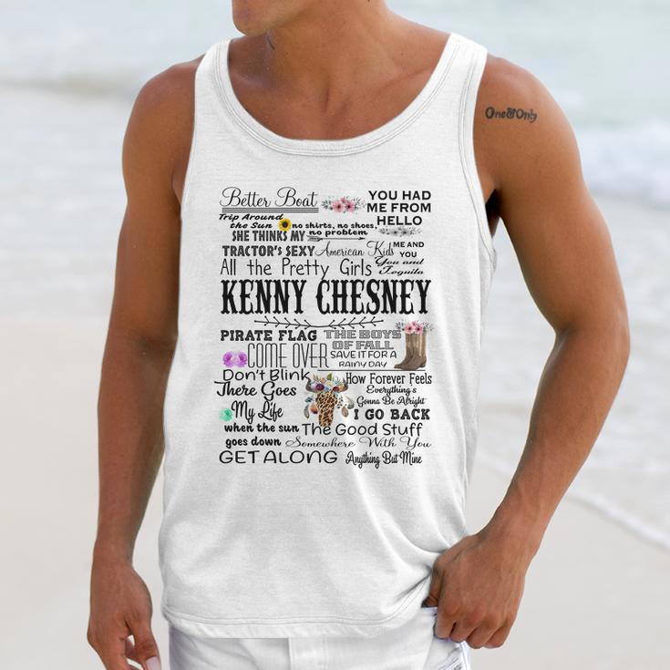 Kenny Chesney Lyrics Tshirt Raglan Music Lyrics Unisex Tank Top Gifts for Her