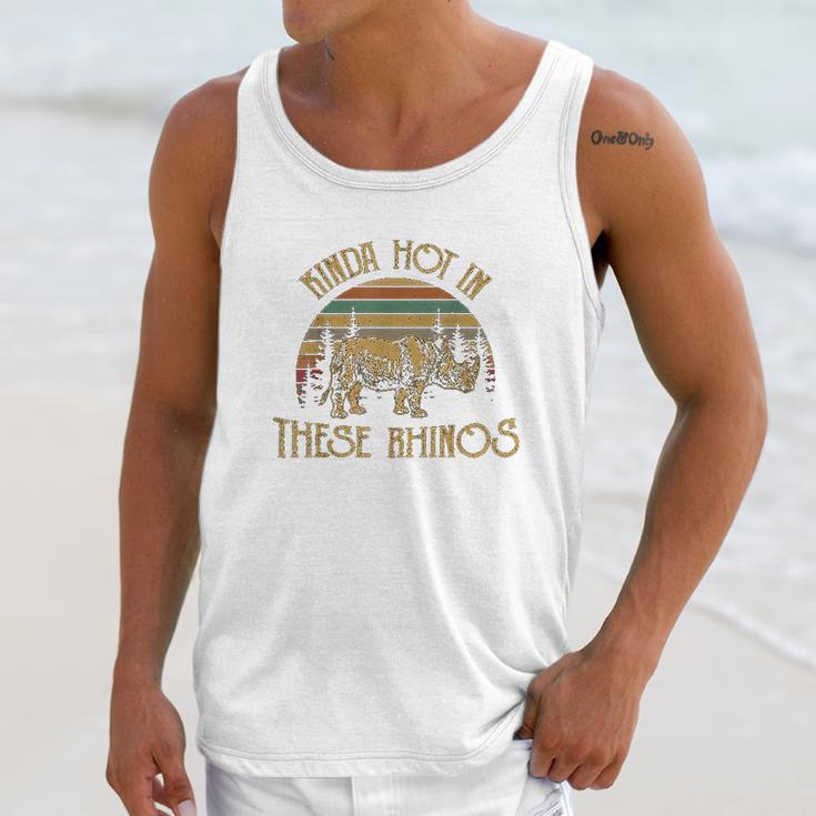 Kinda Hot In These Rhinos Vintage Unisex Tank Top Gifts for Her