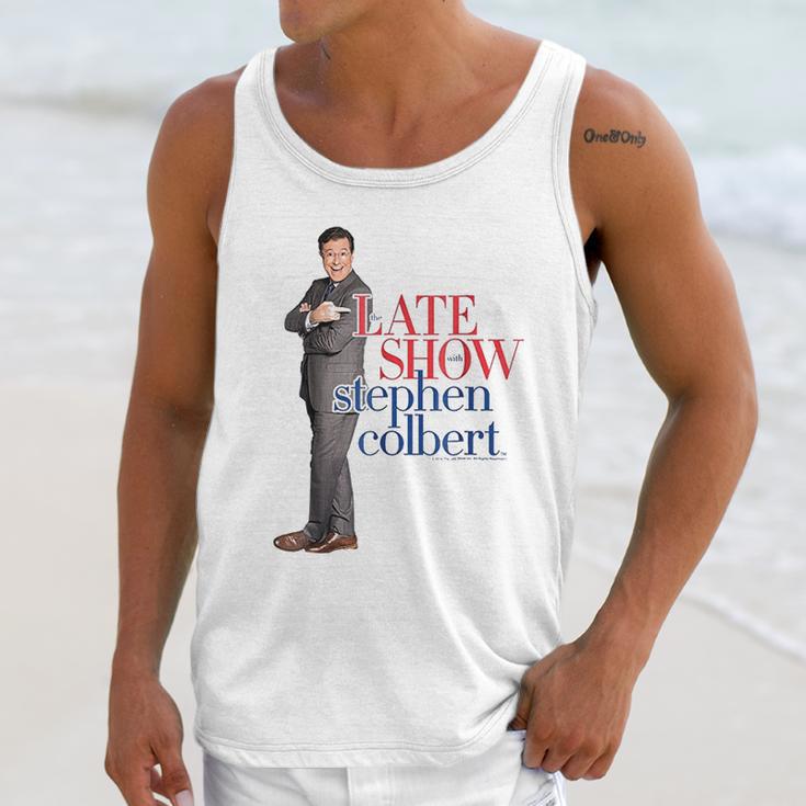 The Late Show With Stephen Colbert Portrait Graphic Unisex Tank Top Gifts for Her