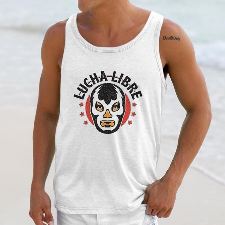 Lucha Libre Retro Mexican Wrestler Unisex Tank Top Gifts for Her