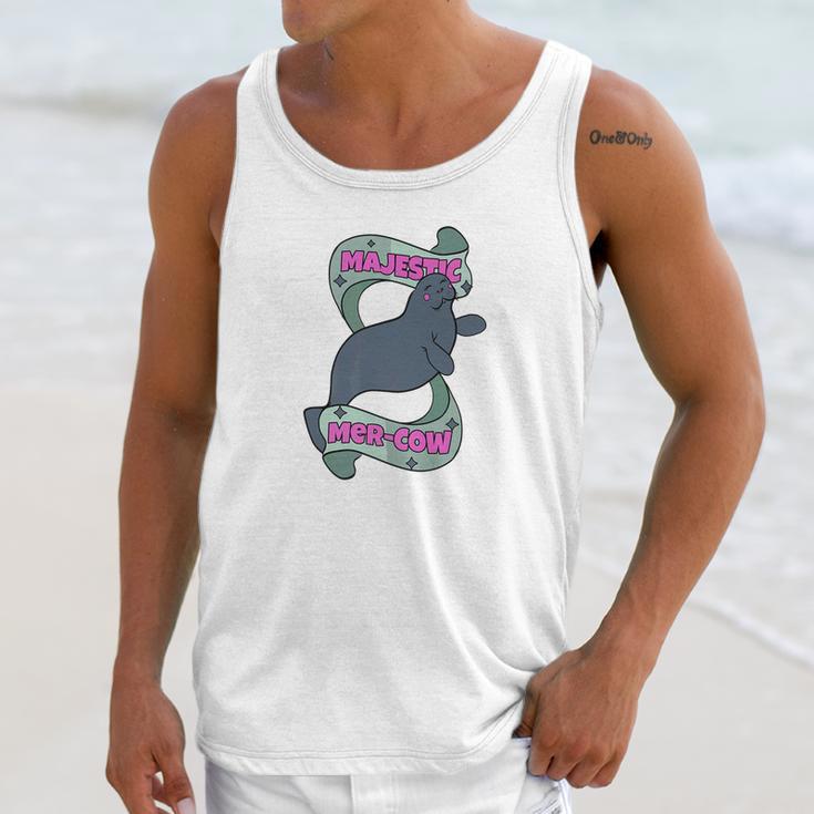 Manatee Majestic Mercow Funny Pun Unisex Tank Top Gifts for Her