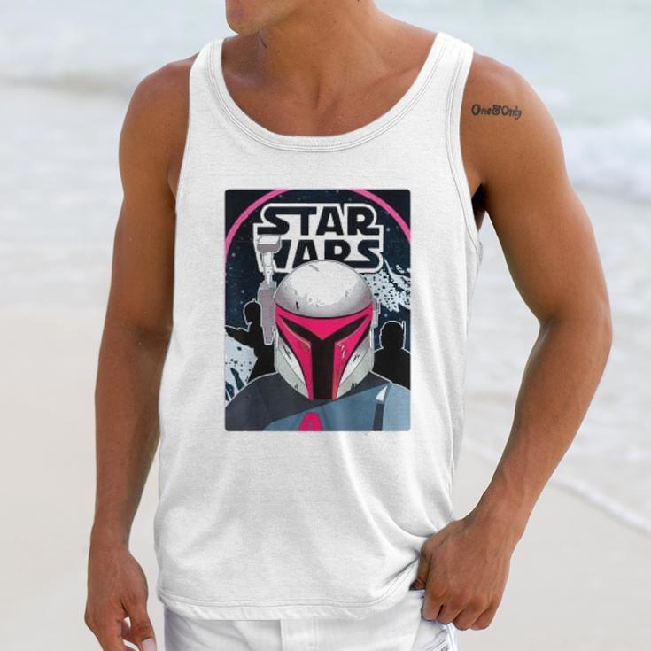 The Mandalorian Neon 80S Comic Cover Unisex Tank Top Gifts for Her