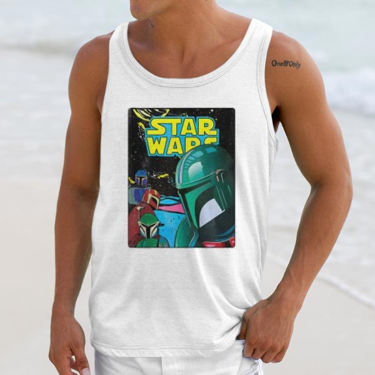 The Mandalorian Retro Comic Unisex Tank Top Gifts for Her