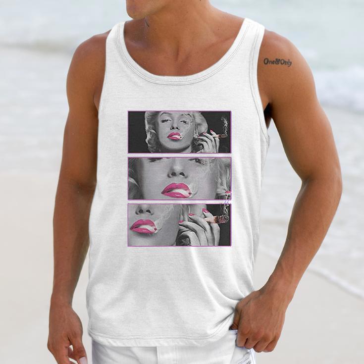 Marilyn With Blunt Mens Unisex Tank Top Gifts for Her