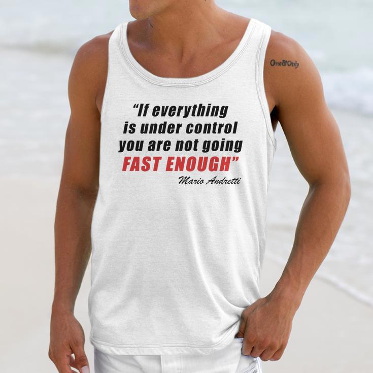 Mario Andretti Quote Unisex Tank Top Gifts for Her