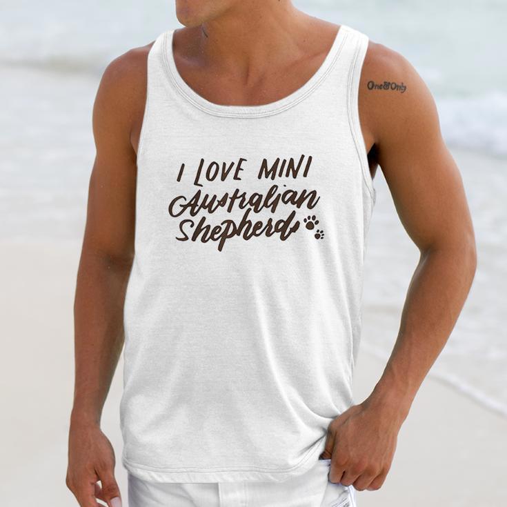 Mini Australian Shepherd I Love Minnie Aussies Gift Unisex Tank Top Gifts for Her