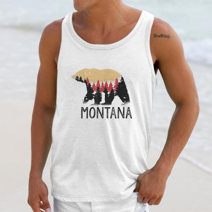 Montana Vintage Grizzly Bear Nature Outdoor Souvenir Gift Unisex Tank Top Gifts for Her