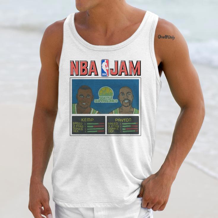 Nba-Jam-Seattle-Supersonics---Pine-L Unisex Tank Top Gifts for Her