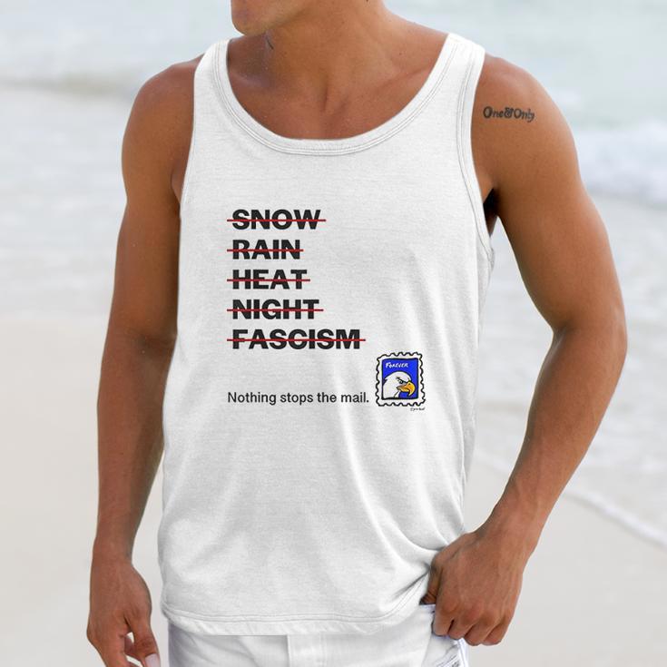 Nothing Stops The Mail Show Support For The Usps Postal Unisex Tank Top Gifts for Her