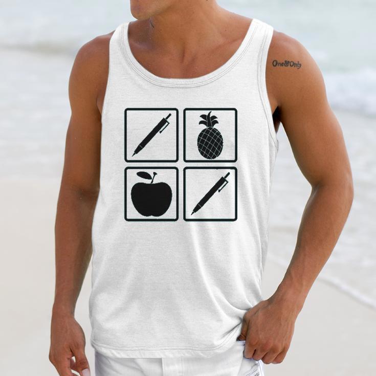 Pen Pineapple Apple Pen A Nice Funny Humor Unisex Tank Top Gifts for Her